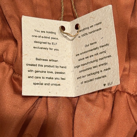 Bali Elf Linnette Mini Dress Copper Color Ruffle Fit Flare Style Cowboy Size XL - Picture 5 of 8